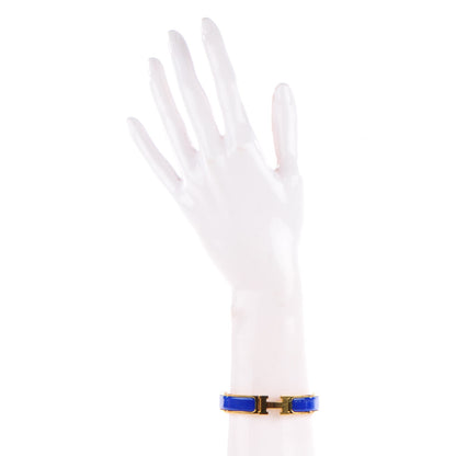 Hermes Narrow Enamel Clic Clac H Bracelet PM Royal Bleu 2 of 6