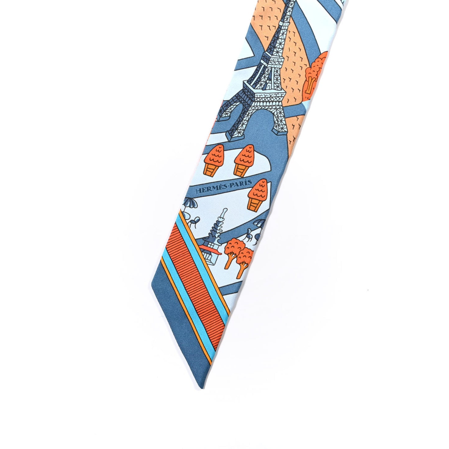 Silk Les Nouveaux Amoureux de Paris Twilly Ciel Blue Jean Orange