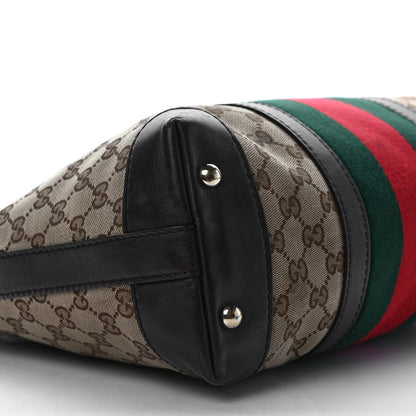 Gucci Monogram Vintage Web Medium Hobo Dark Brown 8 of 12
