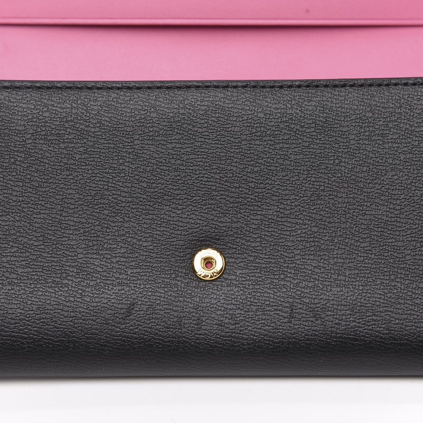 Grained Calfskin Mina Long Wallet Black