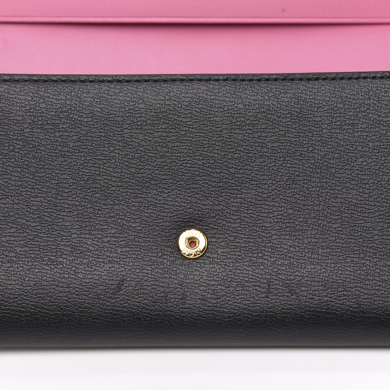 MCM Grained Calfskin Mina Long Wallet Black 7 of 9