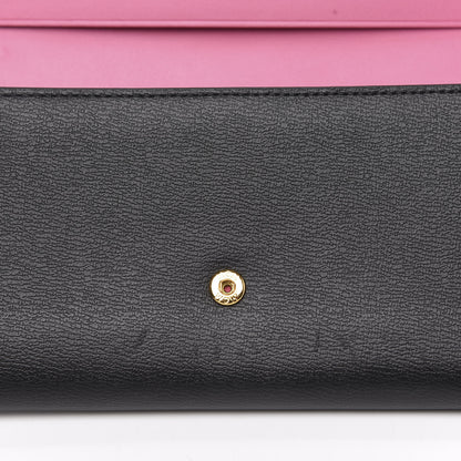 MCM Grained Calfskin Mina Long Wallet Black 7 of 9