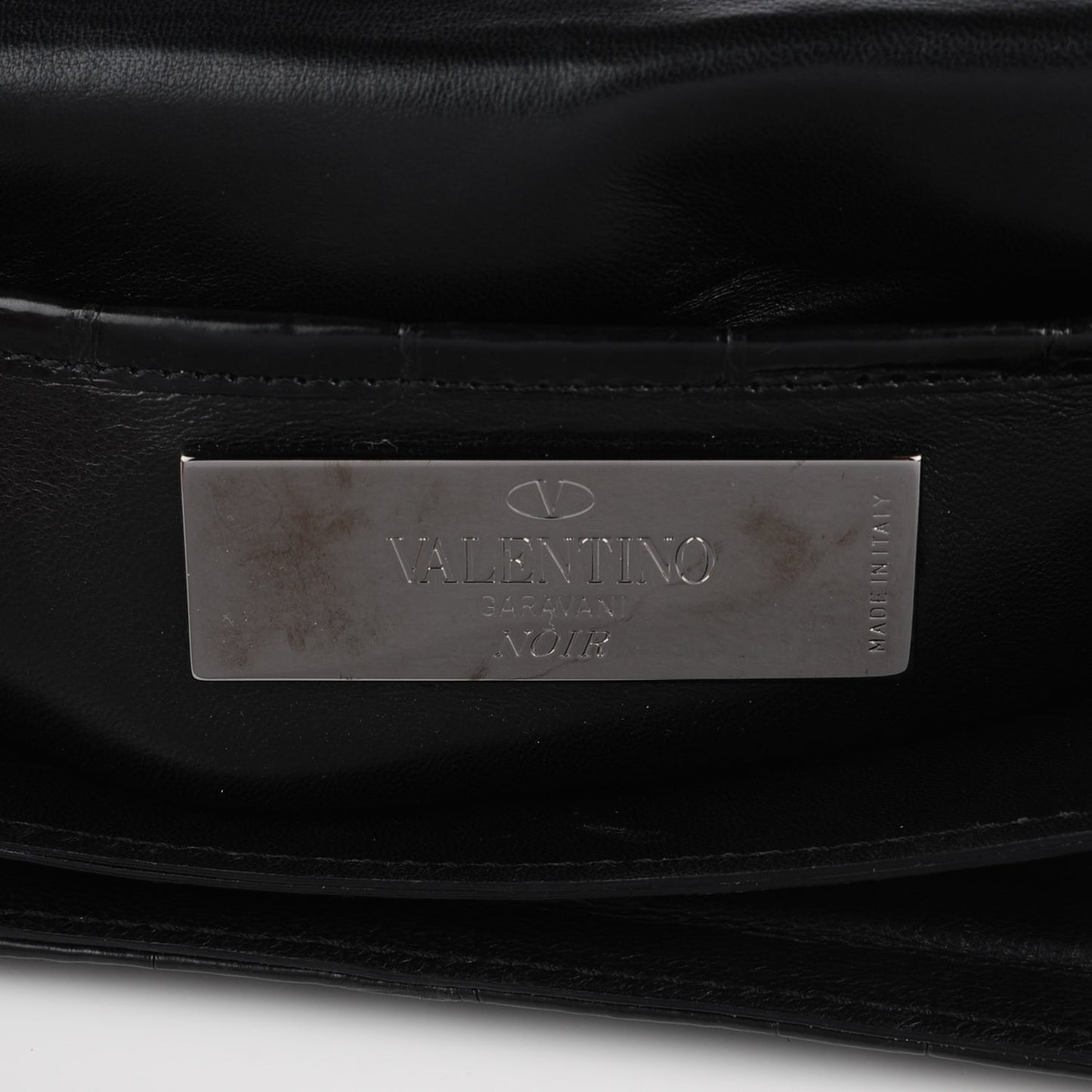 Crocodile Crystal Encrusted Studs Va Va Voom Shoulder Bag Black