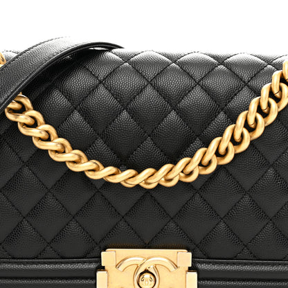 Chanel Caviar Quilted Medium Boy Flap Black 8 of 10