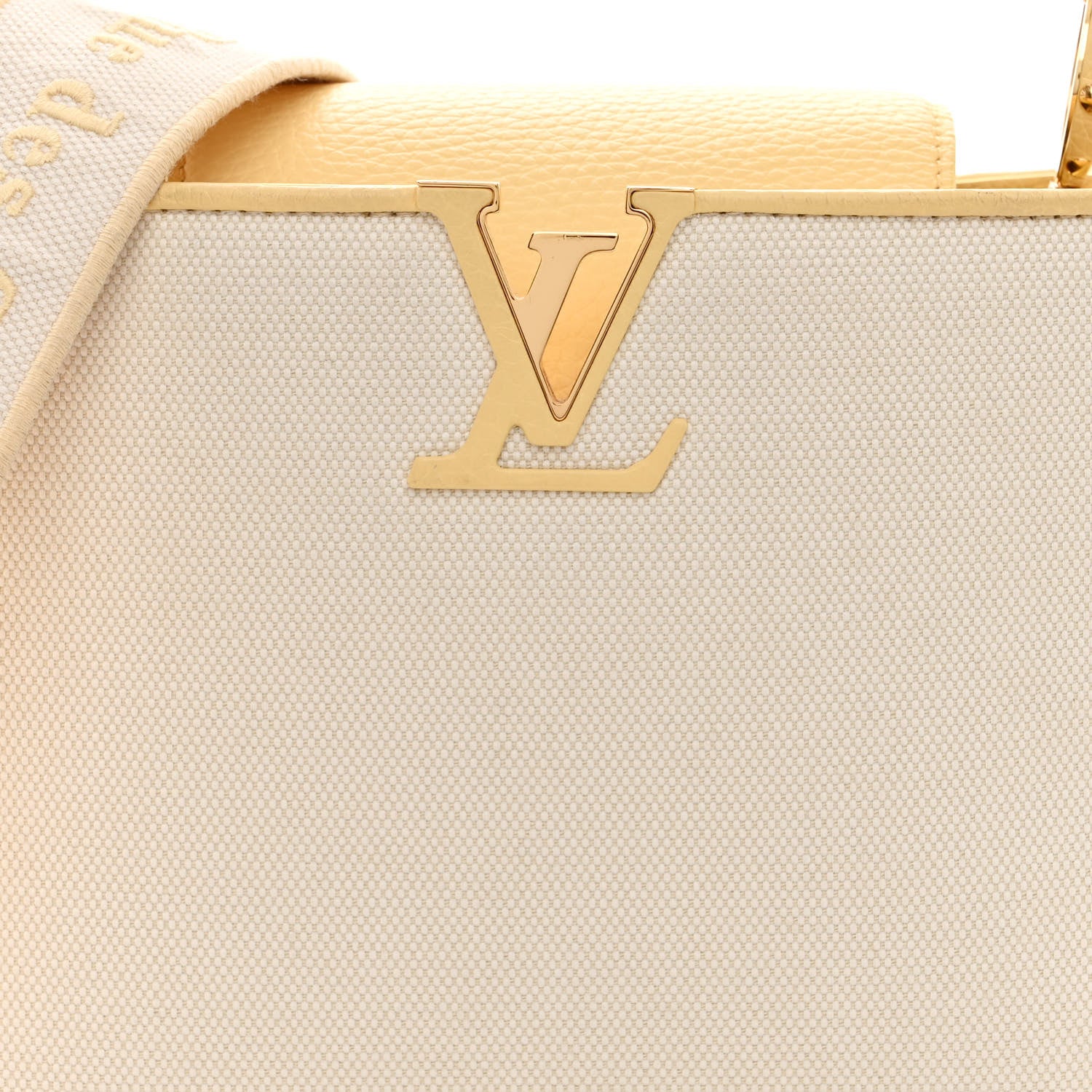 Louis Vuitton Canvas Taurillon Capucines BB Plume Yellow 7 of 10
