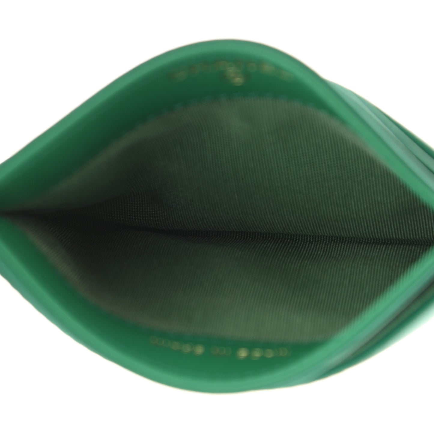 Lambskin Quilted Chanel 19 Card Holder Green