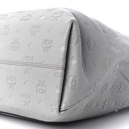 MCM Calfskin Ottomar Monogram Medium Klara Hobo New Beige 9 of 9