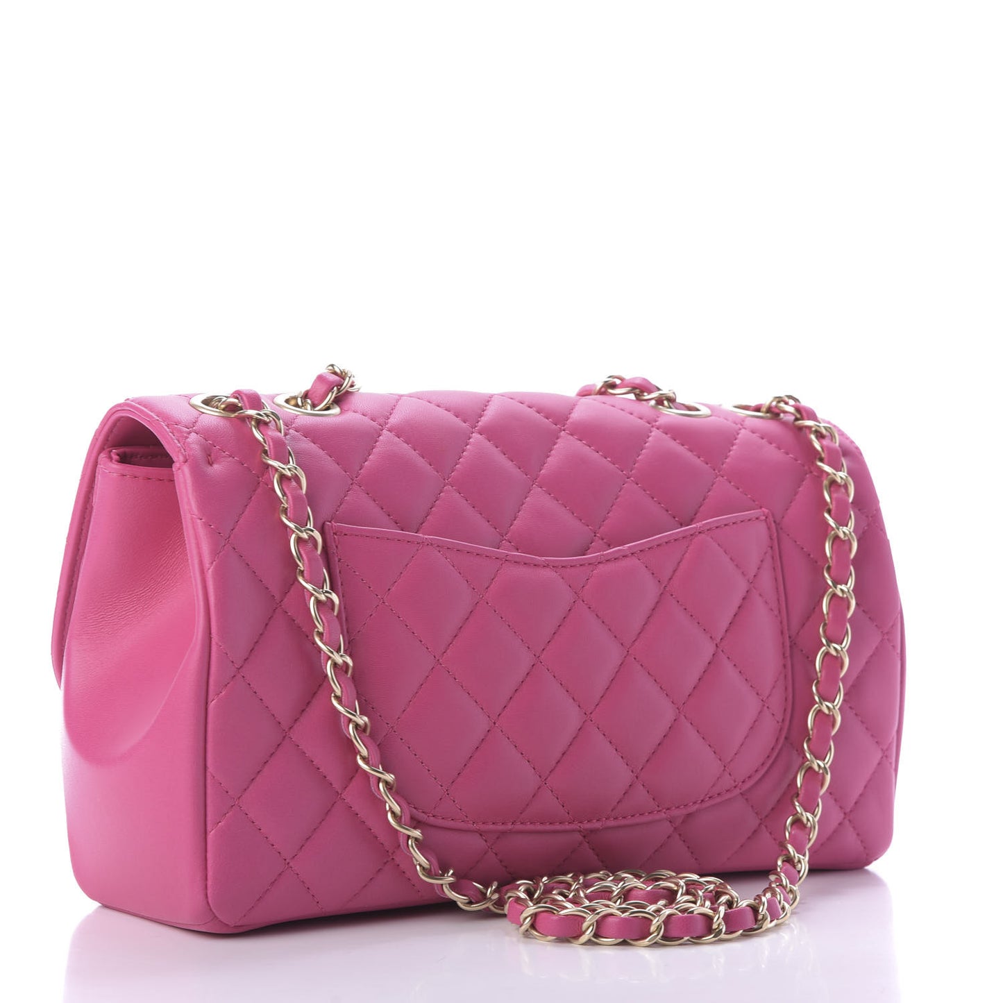 Lambskin Quilted Medium Mademoiselle Chic Flap Pink
