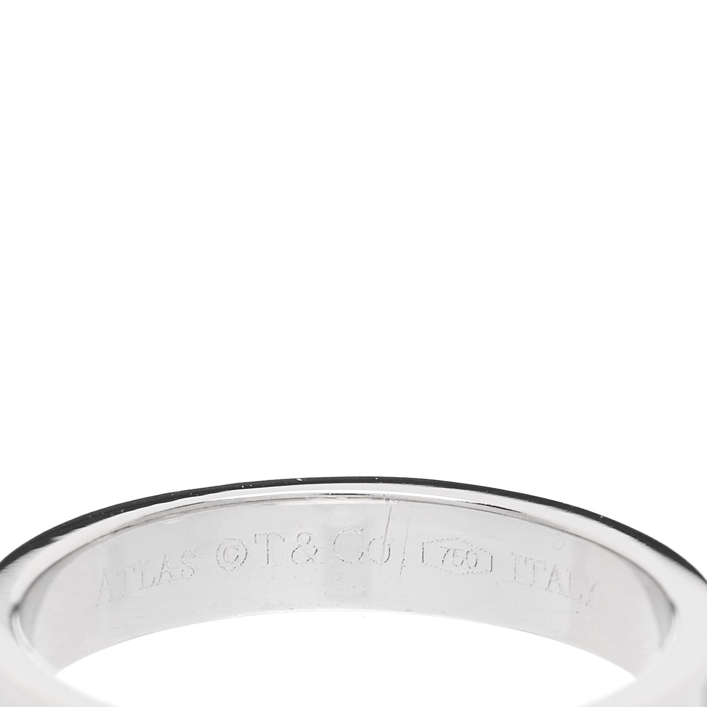 18K White Gold Diamond Atlas Solitaire Band Ring 46 3.75