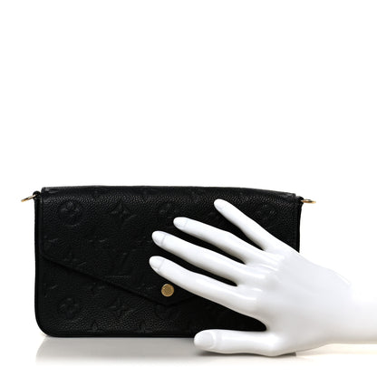 Louis Vuitton Empreinte Pochette Felicie Chain Wallet Black 2 of 8