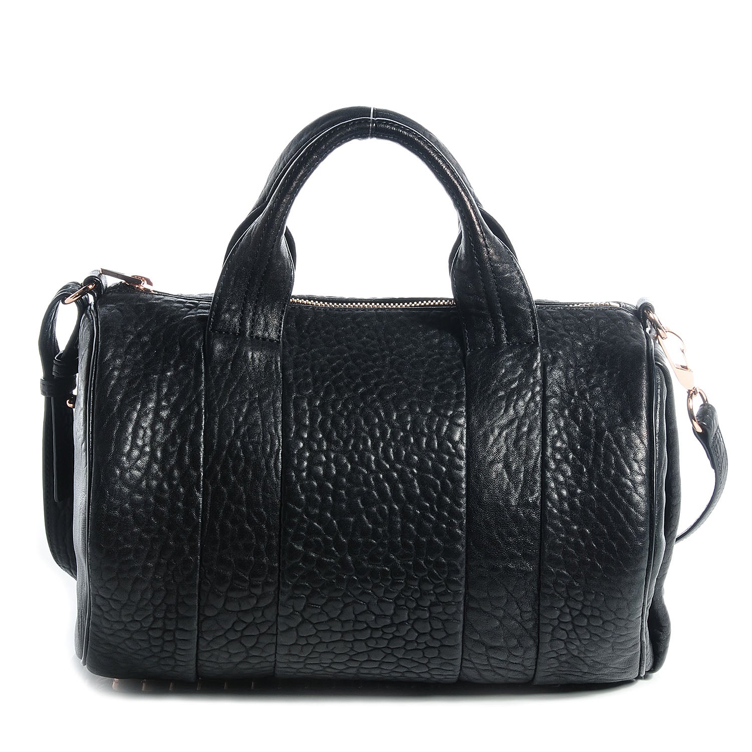 Alexander Wang Pebbled Lambskin Rocco Black w Rose Gold Hardware 1 of 12