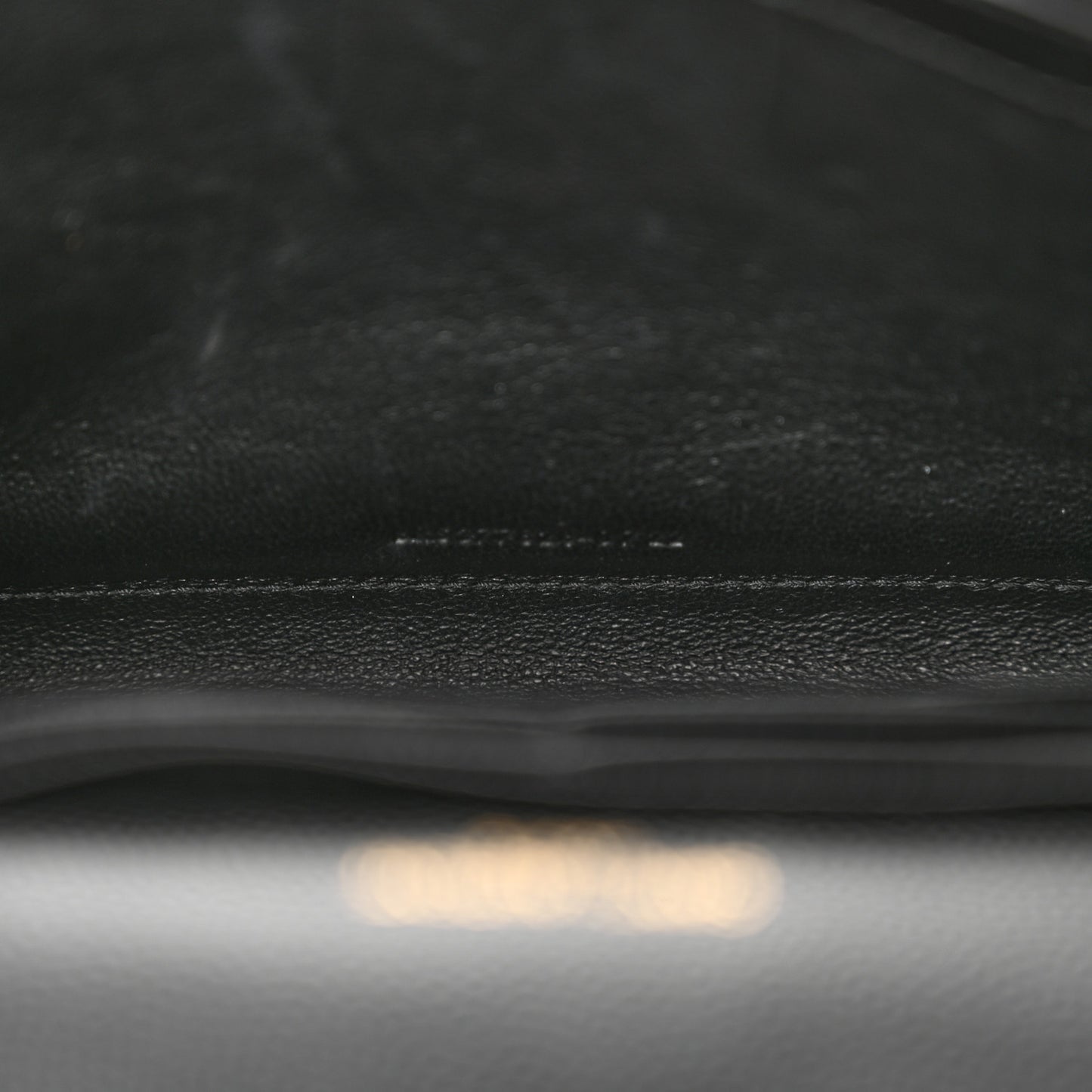 Grain De Poudre Matelasse Chevron Monogram Chain Wallet Black