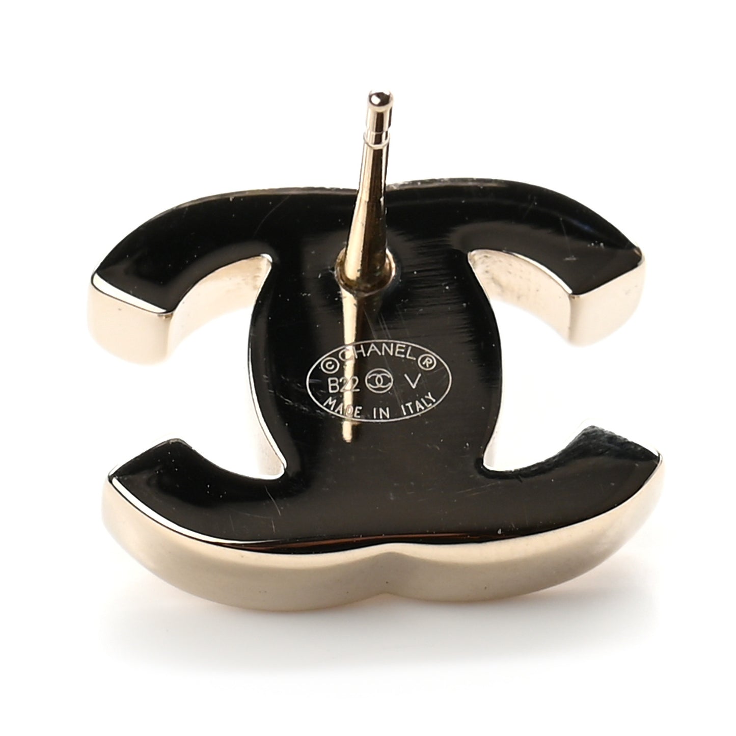 Metal CC Turnlock Earrings Gold