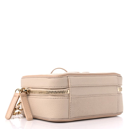 Chanel Caviar Quilted Small CC Filigree Vanity Case Beige 5 of 10