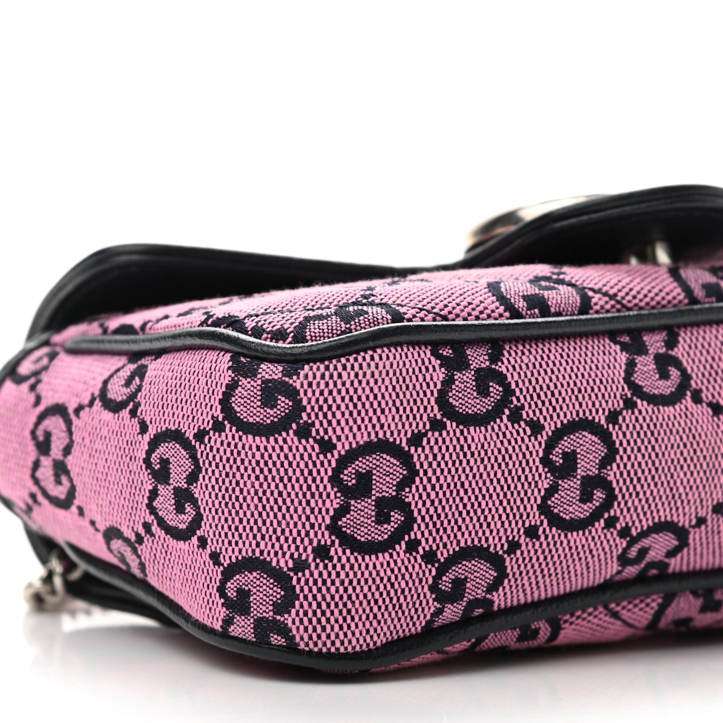 Monogram Multicolor Matelasse Diagonal Super Mini GG Marmont Shoulder Bag Pink Blue