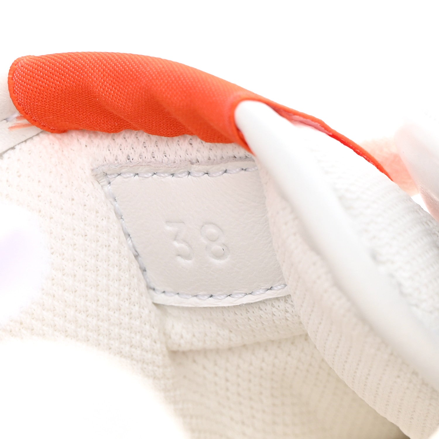 Hermes Mesh Calfskin Womens Giga Sneakers 38 White 8 of 11