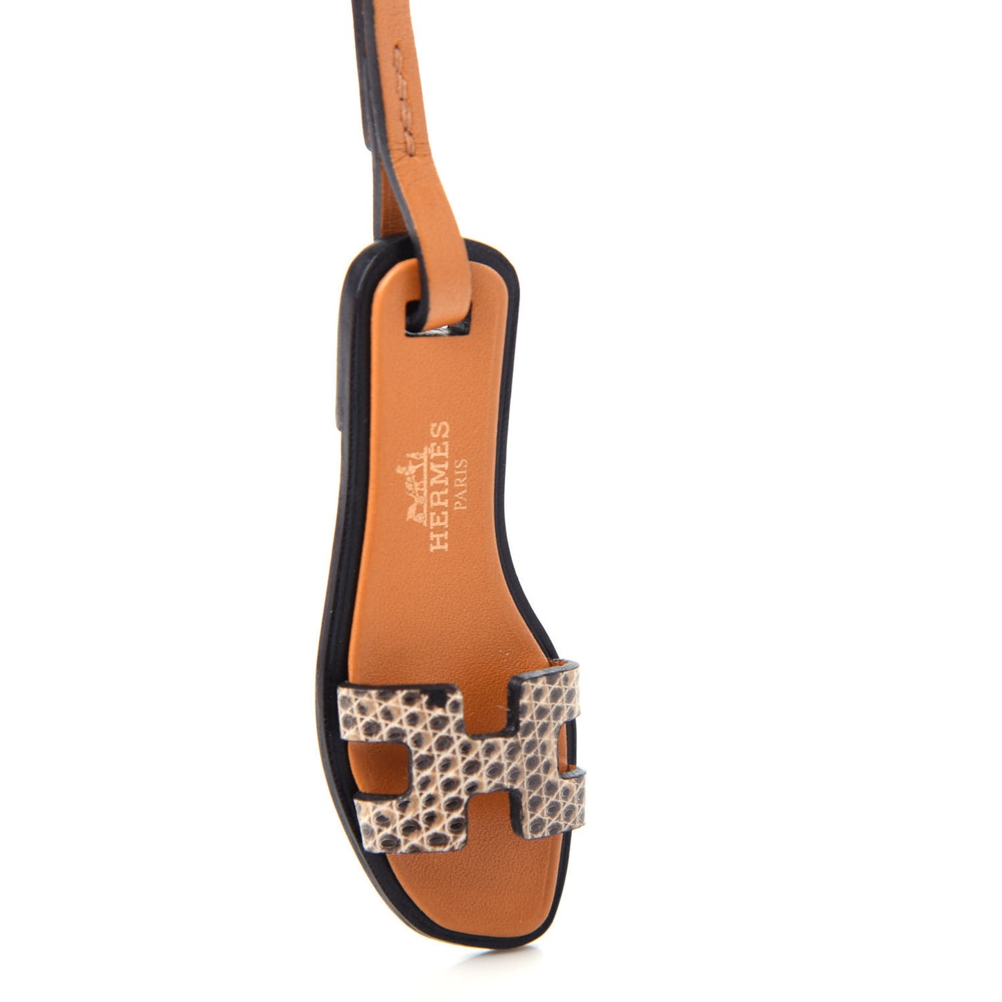 Lizard Butler Calfskin Hunter Oran Nano Bag Charm Naturale Sable