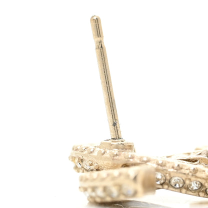 Chanel Crystal Pearl CC Drop Earrings Gold 7 of 7