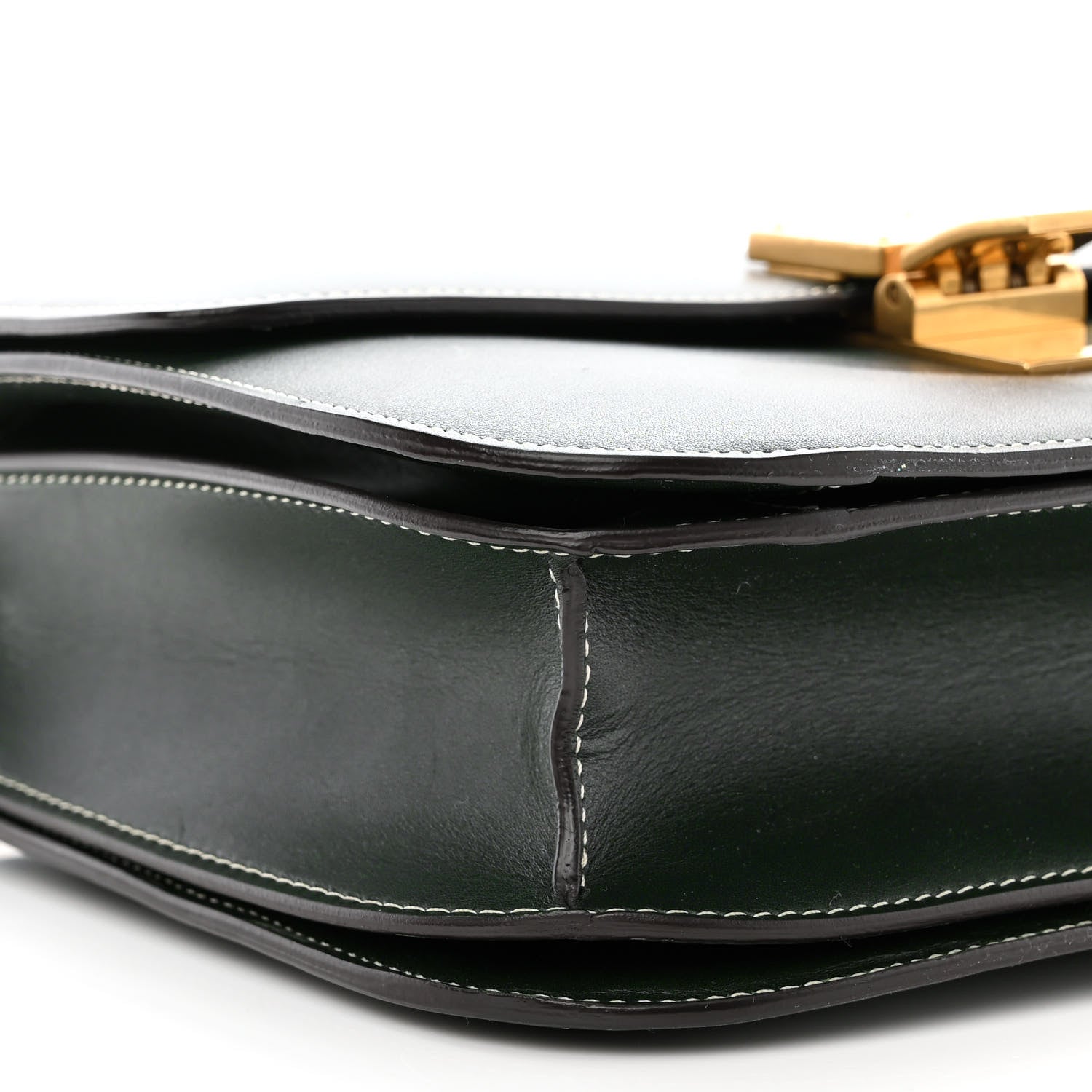 Celine Box Calfskin Medium Classic Box Flap Bag Classic Green 10 of 11