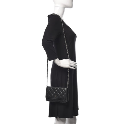 Chanel Caviar Quilted Wallet On Chain WOC Black 2 of 12