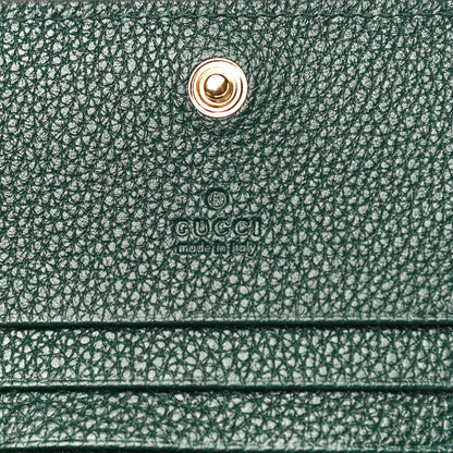 Gucci Grainy Calfskin Zumi Chain Card Case Wallet Vintage Green 6 of 11