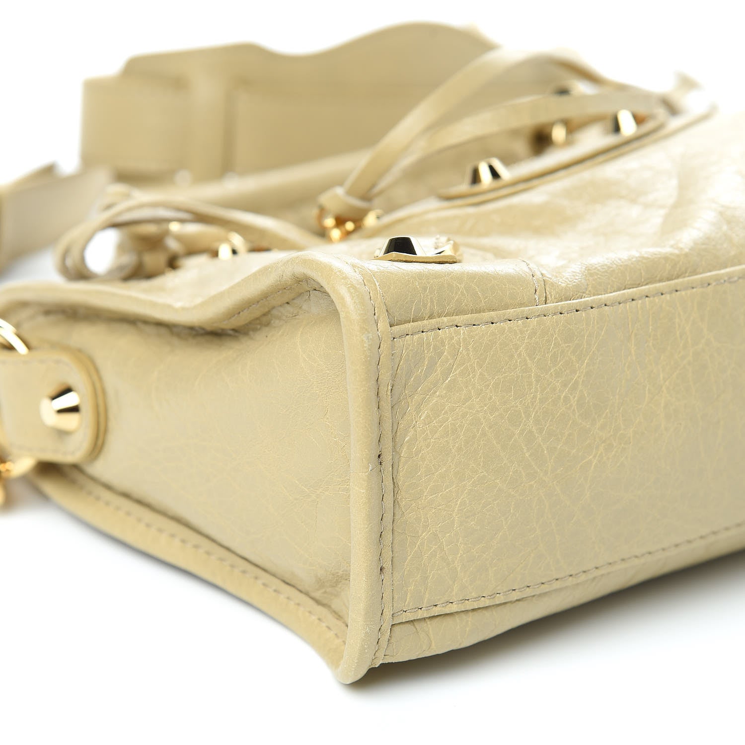 Balenciaga Agneau Classic Gold Hardware Mini S Citytrap Beige Sable 8 of 9