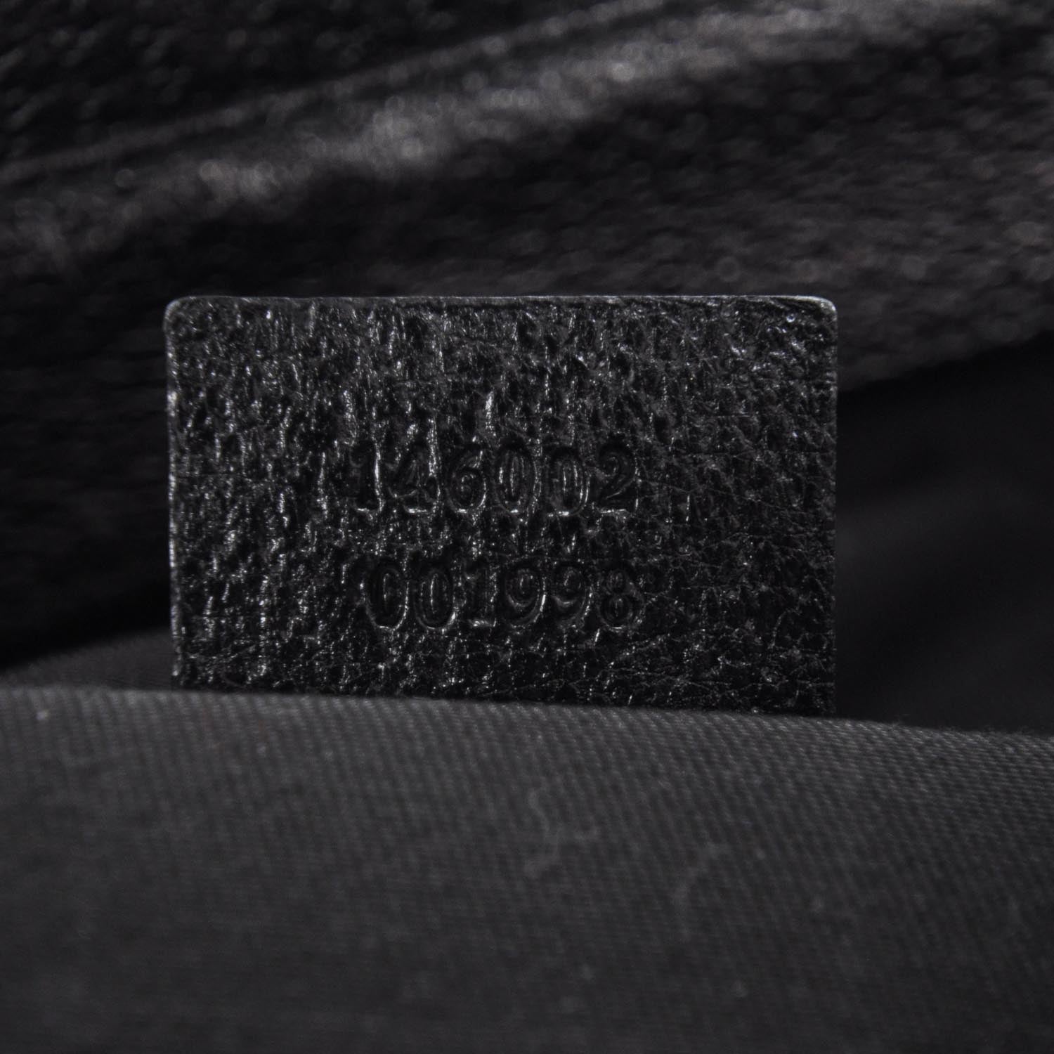 Gucci Velvet Horsebit Embossed Treasure Boston Black 10 of 11