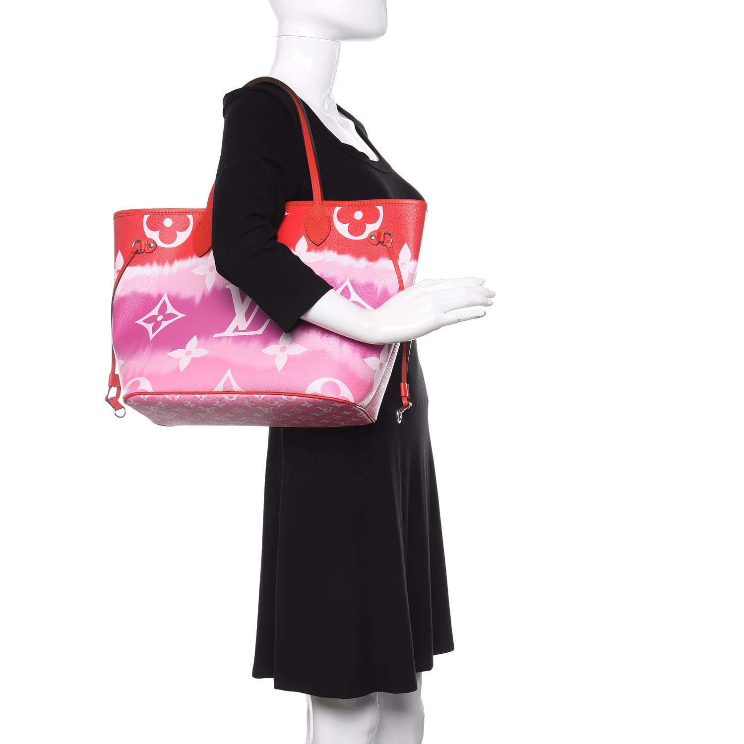 Louis Vuitton Monogram Escale Neverfull MM Rouge 2 of 10
