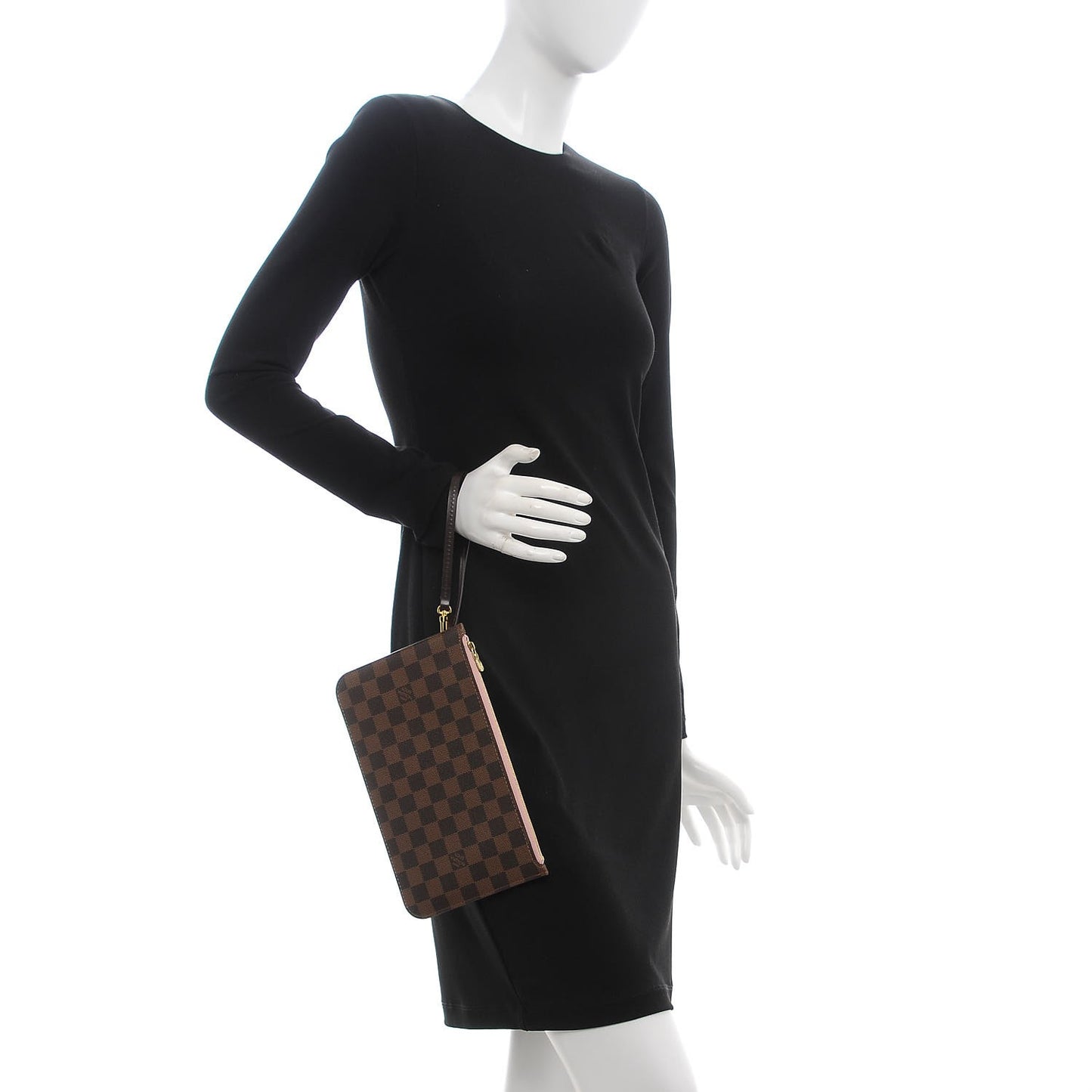 Damier Ebene Neverfull MM GM Pochette Rose Ballerine