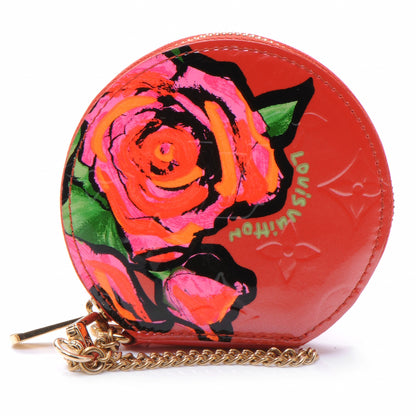 Louis Vuitton Vernis Roses Chapeau Coin Purse Orange Sunset 1 of 8