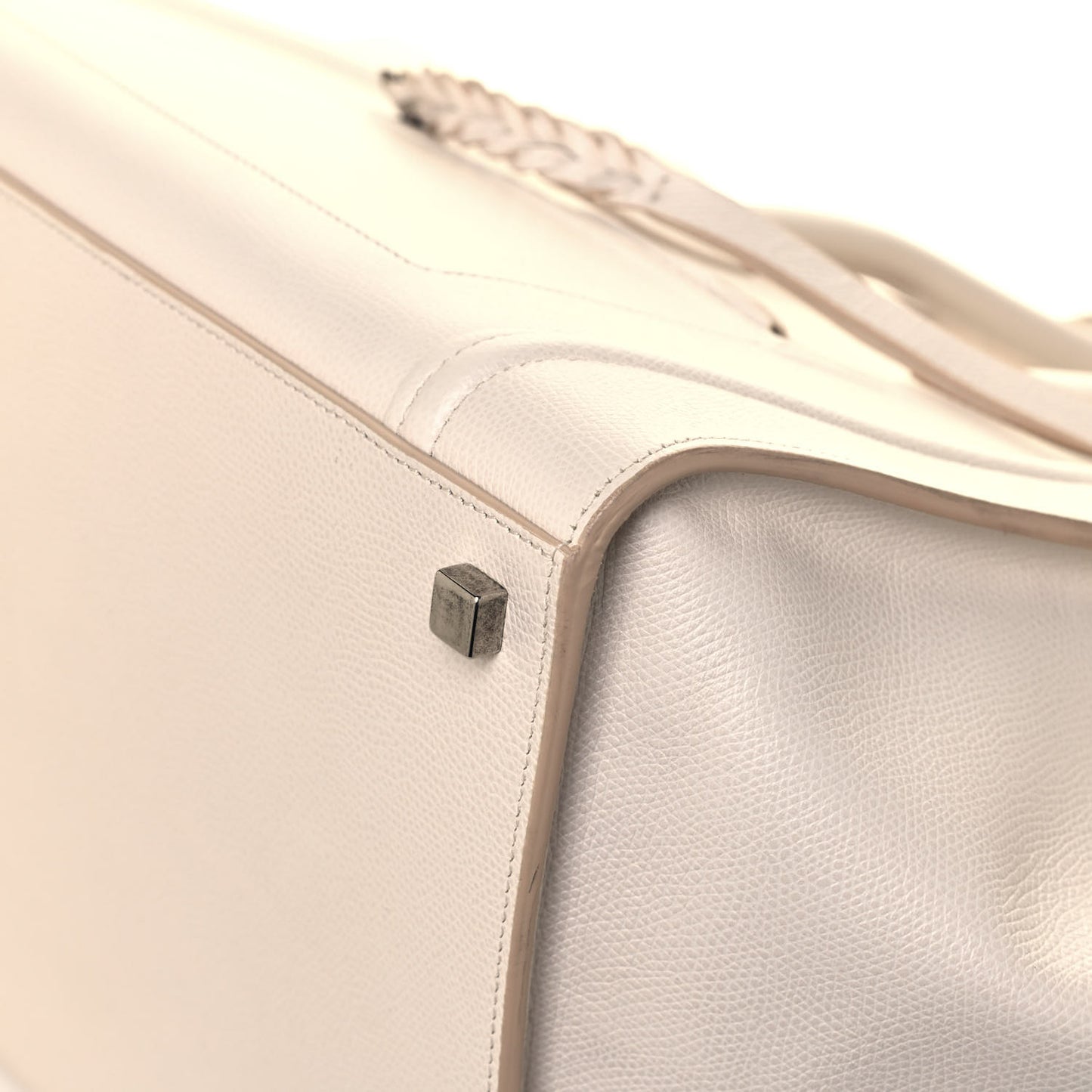 Grained Calfskin Medium Phantom Luggage Cream