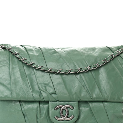 Chanel Glazed Calfskin Twisted Maxi Flap Green 8 of 10