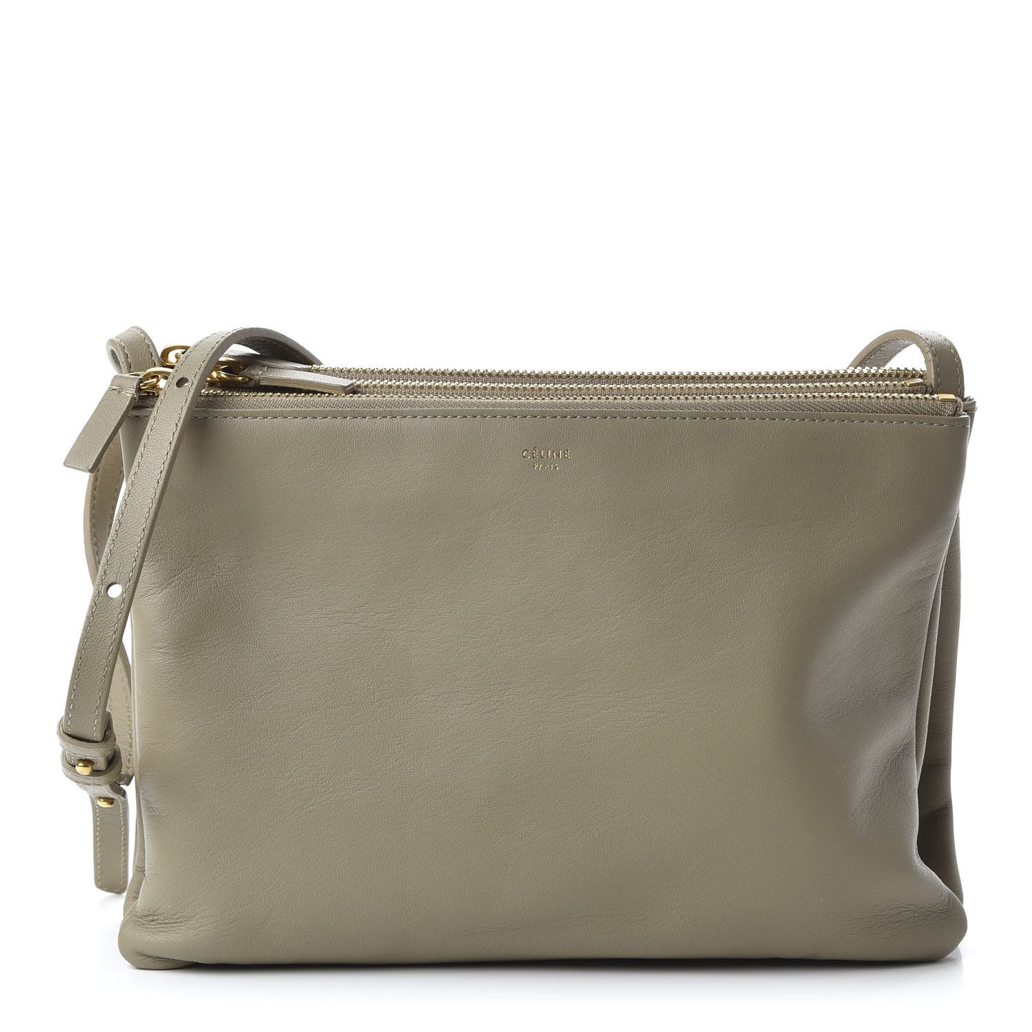 Lambskin Large Trio Crossbody Bag Beige