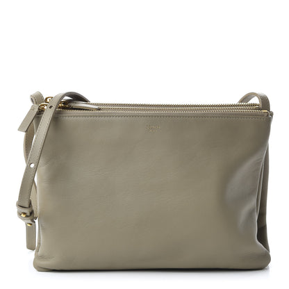 Celine Lambskin Large Trio Crossbody Bag Beige 1 of 9