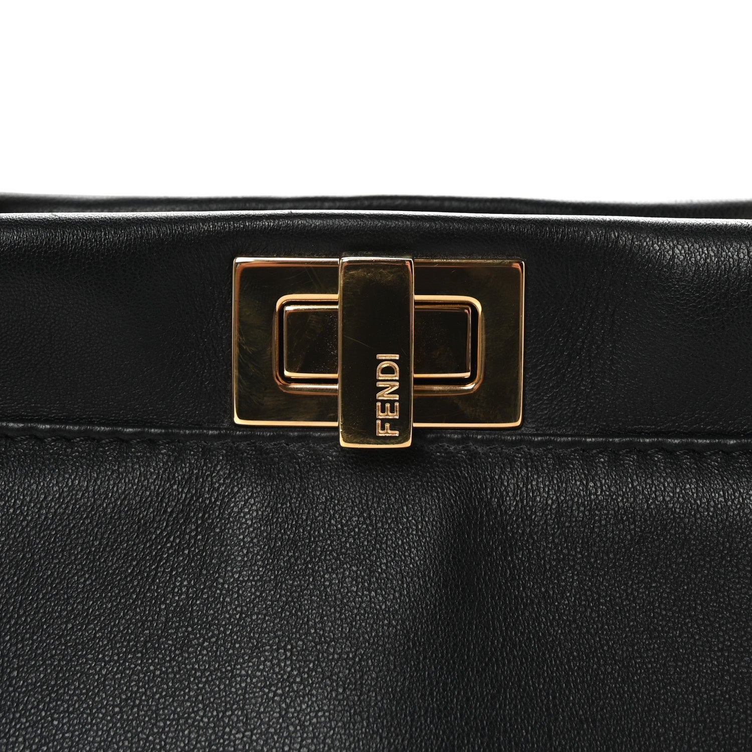 Fendi Nappa Mini Peekaboo Iconic Satchel Black 7 of 9