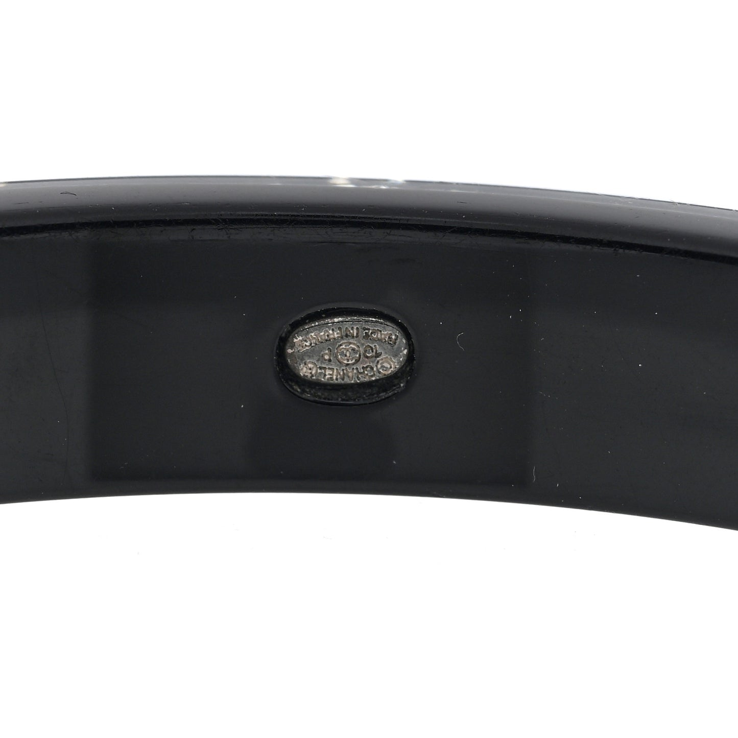 Resin Crystal CC Bangle Black