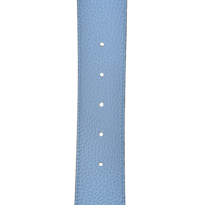 Gucci Dollar Calfskin 1973 Reversible Belt 85 34 Black Mineral Blue 4 of 6