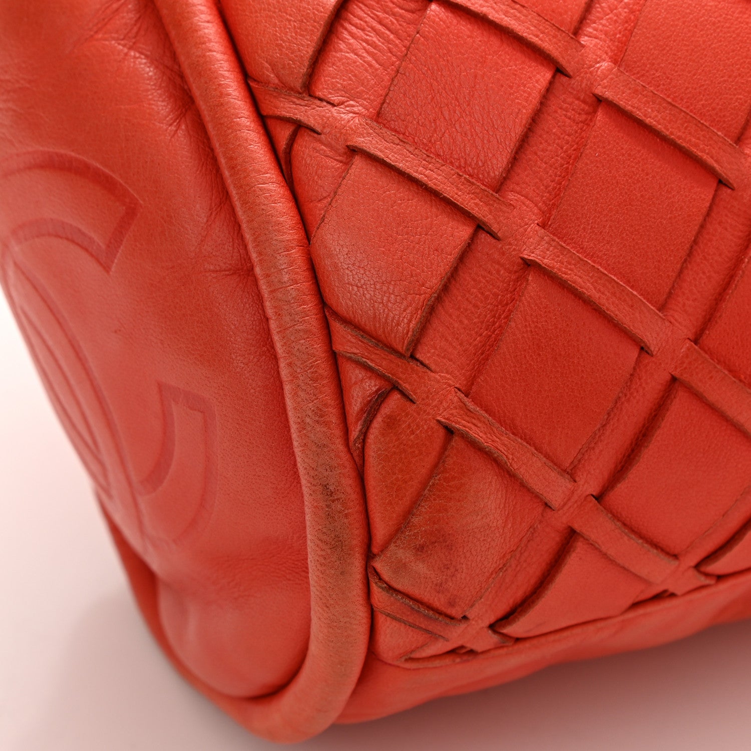 Chanel Lambskin Woven Medium Ultimate Soft Sombrero Hobo Red 11 of 12