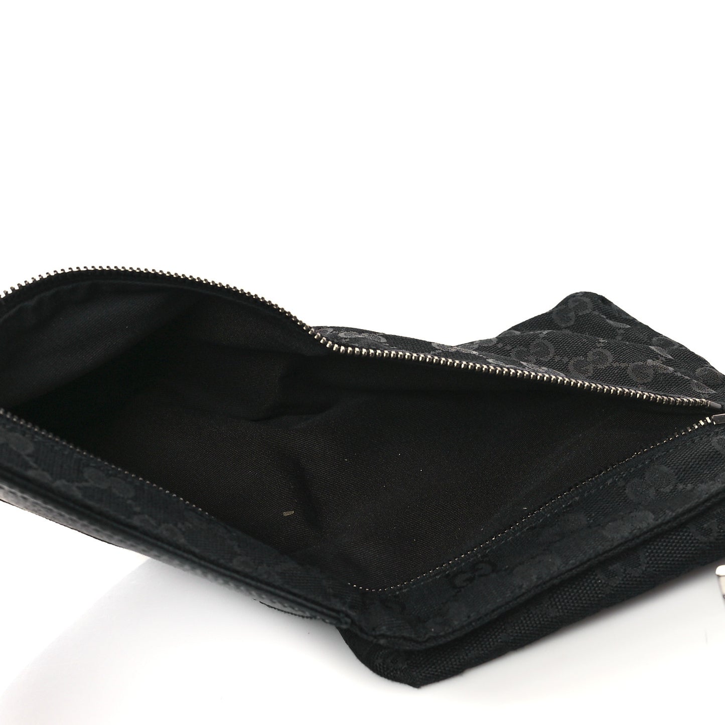 GG Monogram Double Pocket Belt Bag Black