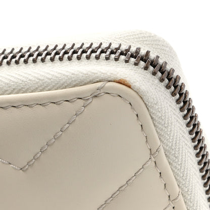 Gucci Calfskin Matelasse GG Marmont Zip Around Wallet White 10 of 10