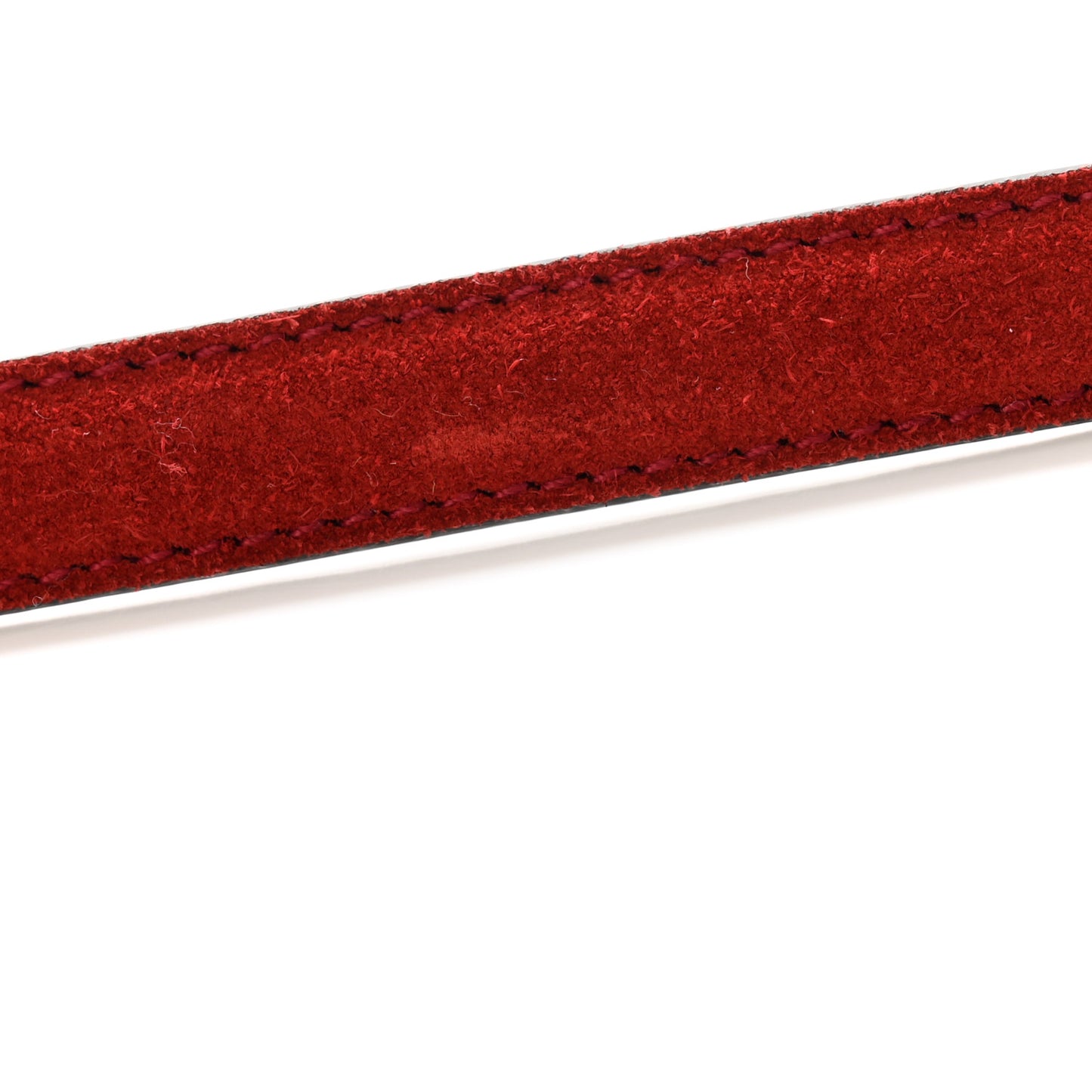 Suede Calfskin Torchon Double G 15mm Belt 75 30 Red
