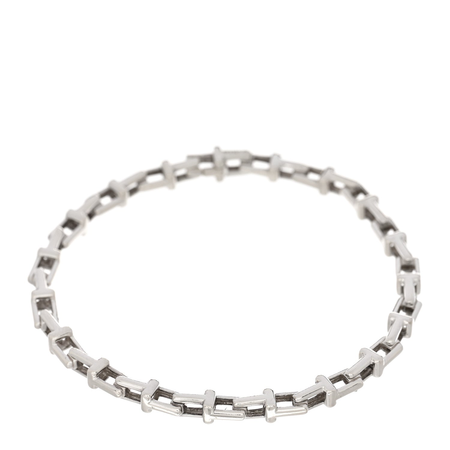 Tiffany Sterling Silver Narrow T Chain Bracelet 1 of 3