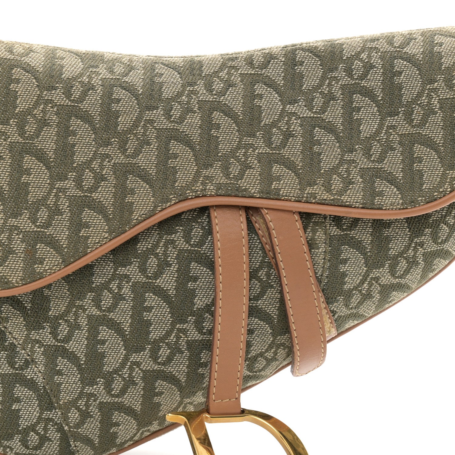 Christian Dior Monogram Saddle Bag Green 8 of 12