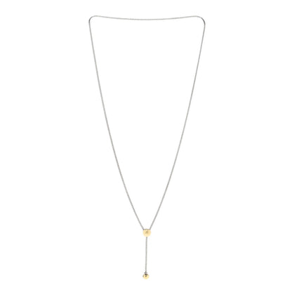 John Hardy Sterling Silver 18K Yellow Gold Classic Chain Hammered Y Necklace 3 of 4