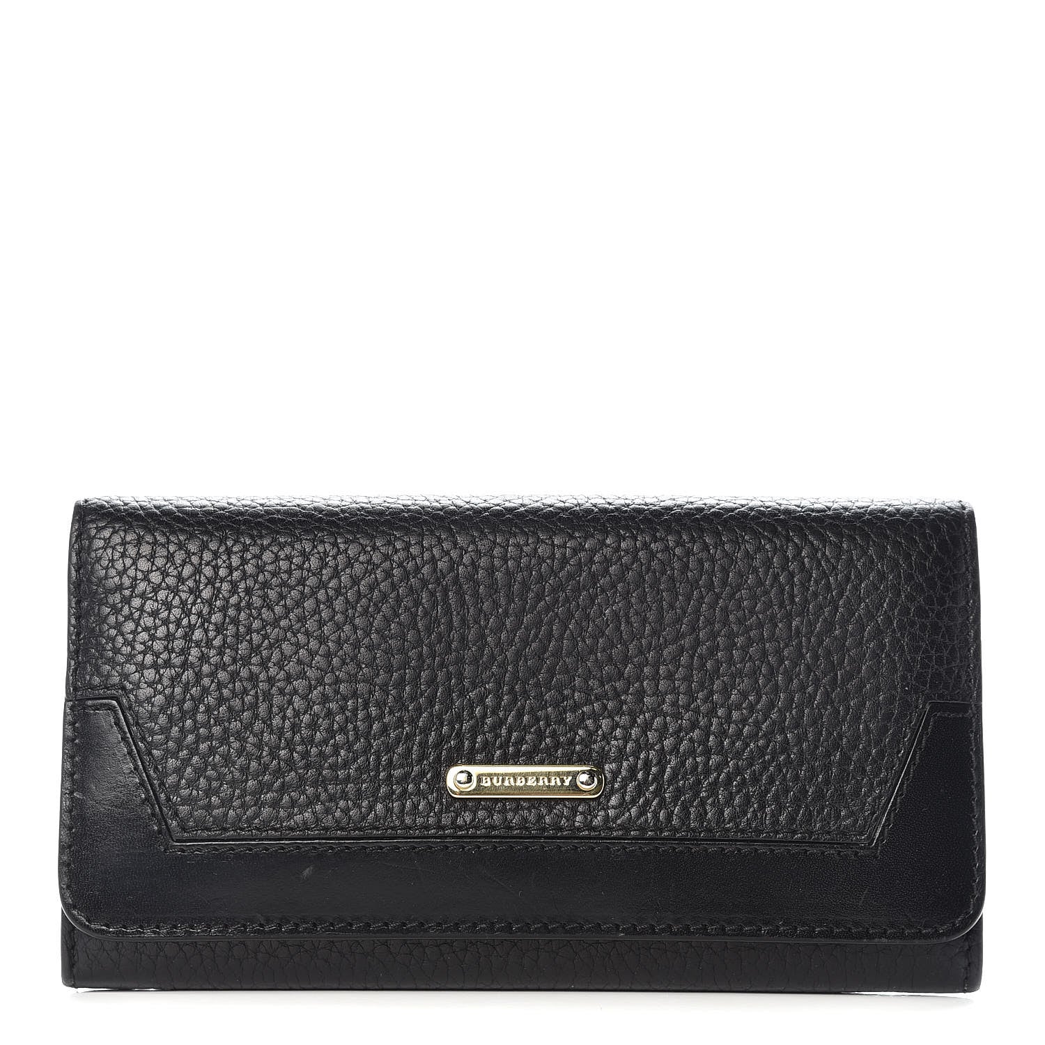 Burberry Grain Calfskin Continental Wallet Black 1 of 14