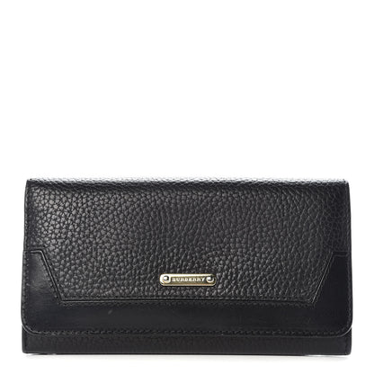 Burberry Grain Calfskin Continental Wallet Black 1 of 14