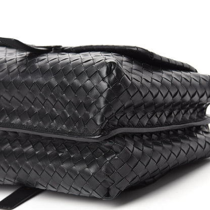Bottega Veneta Nappa Intrecciato Flap Shoulder Bag Black 8 of 12
