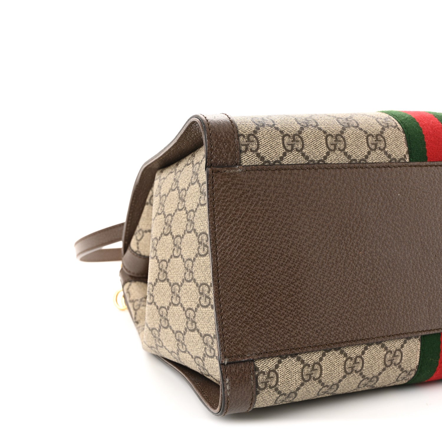 Gucci GG Supreme Monogram Web Medium Ophidia Tote Bag Brown 8 of 9
