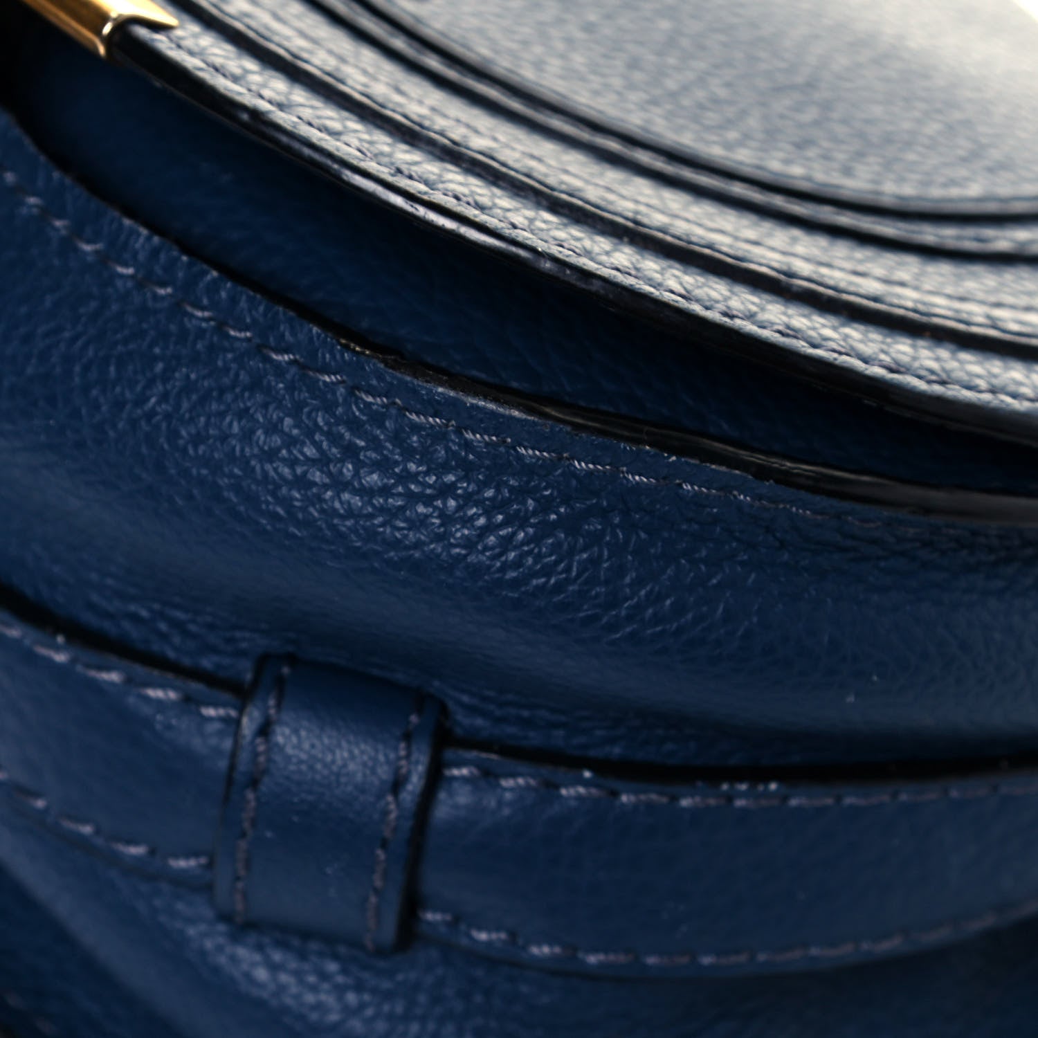 Chloe Calfskin Mini Marcie Round Crossbody Bag Royal Navy 8 of 10