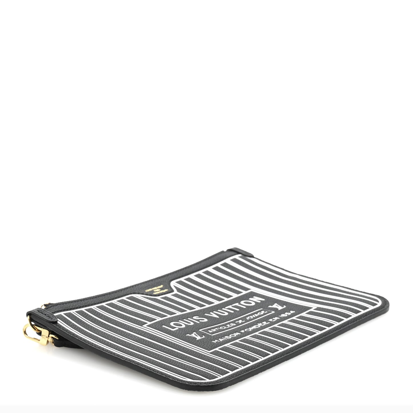 Calfskin Neverfull Inside Out MM Pochette Black